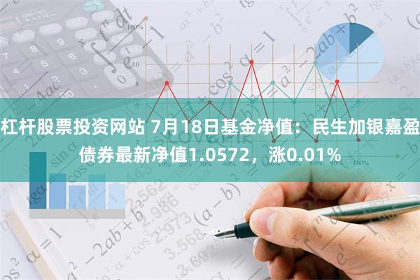 杠杆股票投资网站 7月18日基金净值：民生加银嘉盈债券最新净值1.0572，涨0.01%