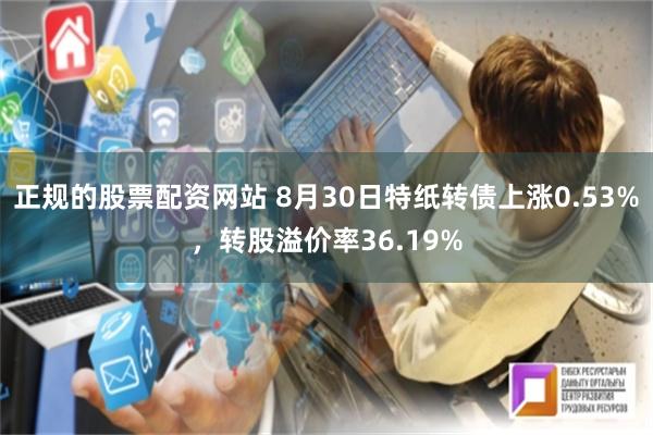 正规的股票配资网站 8月30日特纸转债上涨0.53%，转股溢价率36.19%