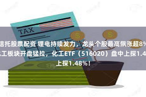 信托股票配资 锂电持续发力，龙头个股最高飙涨超8%！化工板块开盘猛拉，化工ETF（516020）盘中上探1.48%！