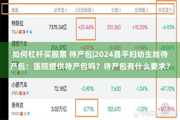 如何杠杆买股票 待产包|2024昌平妇幼生娃待产包：医院提供待产包吗？待产包有什么要求？