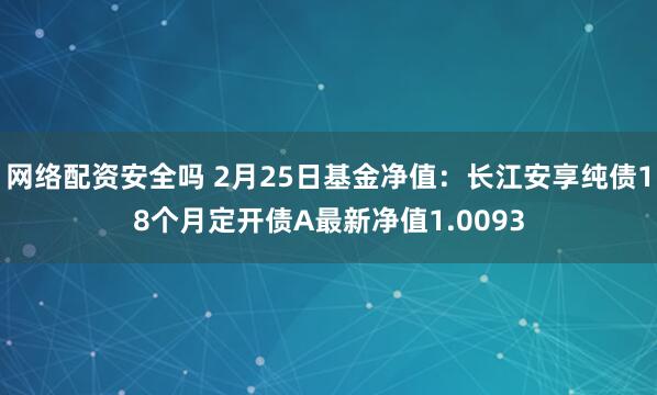 网络配资安全吗 2月25日基金净值：长江安享纯债18个月定开债A最新净值1.0093